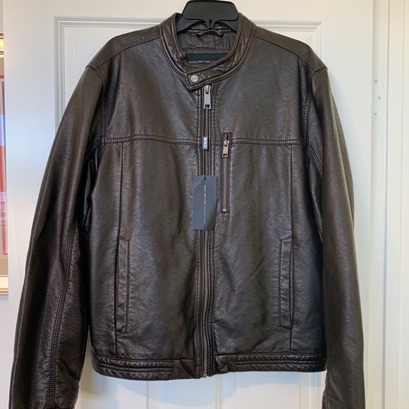 Andrew Marc Other - 🎉HP🎉 ANDREW MARC brown faux leather jacket M